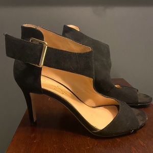 Jessica Simpson black suede stilettos